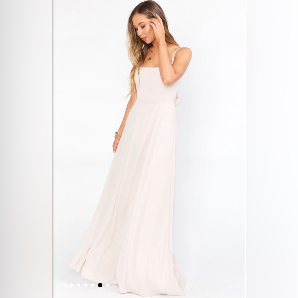 NWT Show Me Your Mumu Lauren Tie Maxi Dress - Show Me the Ring Crisp